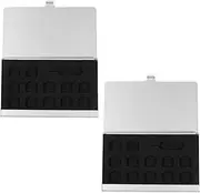 iplusmile Compact Aluminum Alloy Shell Case for 12 Nano Sim Cards 1 Pin Memory Card with Eva Protection