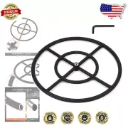 18” Round Fire Pit Burner Ring for Gas & Propane - 147,000 BTU with Black Steel