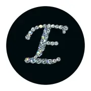 Handmade Monogram Bling Black Popsocket made with Swarovski Crystals