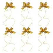 40Pcs 2" Pull Bows Present Wrapping String Bows Decorative Bow Tie Gold Tone
