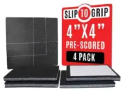 Non Slip Furniture Pad Grippers - Stops Slide - Multi Size (4 Pads) - Make 4" -