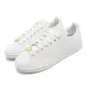 【adidas 愛迪達】休閒鞋 Stan Smith J 大童 女鞋 白 串珠 小白鞋 史密斯 愛迪達(GY1797)