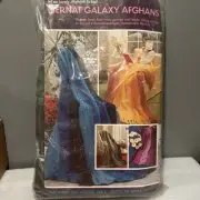 Vintage Bernat Galaxy Afghans Pak - Incl 8 Skeins & Pattern