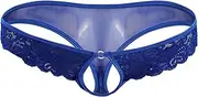 [Generic] Men's Mini Thong Underwear Breathable Transparent Briefs Low Rise Stretchy Panties Shorts Valentine's Day Lingerie