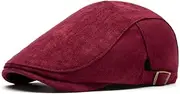 [Ptduabenlu] Mens Newsboy Cap Flat Ivy Gatsby Hat Adjustable Cabbie Cap for Women