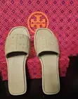 Tory Burch DOUBLE T SPORT SLIDE Olive Sprig Size 10 (New)