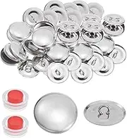 uxcell 40 Sets Self Cover Button Kit 36L 0.9" 23mm with Wire Backs Aluminum Buttons to Cover Fabric Button Maker Covered Buttons Kit with 2 Tools for DIY Cloth Home Decor Sewing