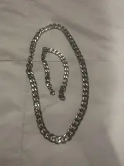Cuban Link Chain 18” And Bracelet 8” / Free Shipping
