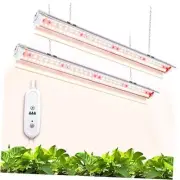Grow Lights for Indoor Plants with Timer, Full Spectrum with IR, 2FT 2 Feet