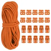 16 Yard Cord & Single Hole Lock & Double Hole Lock, Orange 12 Pack