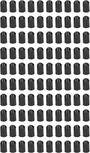 Electric Fence Post End Caps Waterproof Plastic Round High Voltage Pulse Electronic Fence System Cap for Load Bearing Poles and Terminal Poles Black 100Pcs (BaxnoreJdZ5-11)