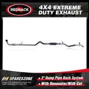 Redback 3" 409 SS Exhaust & Resonator & cat for Toyota Landcruiser 79 1HD-FTE
