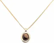 AIMALL Tiger Eye Necklace and Earrings Set for Women, Elegant Copper Jewelry with Retro Design, High-End Fashion, 1.1 Inch Earrings and 17.7+2.36 Inch Necklace