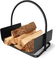 Amagabeli Fireplace Log Holder 43 x 30 x 42 cm Firewood Strong Log Baskets for Wood with Handles Steel Wood Cradle Storage for Wood Stove Hearth Log Carrier for Kindling Indoor Outdoor Coal Holder