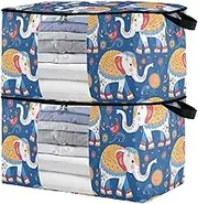 sanluoli 90L 2 Pack Organizer Under Bed with Reinforced Handles, clear window Organization And Storage Closet