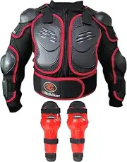 Kids Dirt Bike Gear Chest Spine Protector Body Armor Jacket Elbow Knees Shin Pad Armor Guards Set for Motorcycle Motorbike Kids Full Body Protector