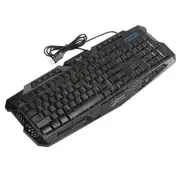 Usb 114 Keys Three-Colors Crack Backlight Wired Keyboard Length: 1.75M English Version