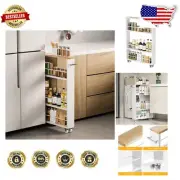Effortless Transport 4-Shelf Narrow Storage Cart - Ideal for Small Indoor Areas