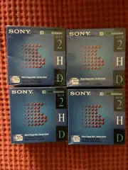 Factory-Sealed Four 10 Packs Sony 2HD Floppy Diskettes IBM Formatted 3.5 Inch