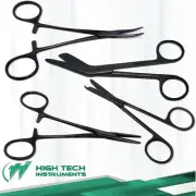 Army Surgical Kit Suture Bandage Scissors Hemostats - Black - Military First Aid