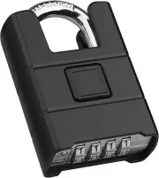 Heavy Duty Combination Padlock Outdoor, [Anti-Cutting] [Waterproof] 4-Digit Cod