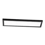 AFX Delgado 24 in. 34-Watt Modern Black Integrated LED Flush Mount with Frosted