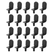 36 Pcs 1/5" L-Shelf Pins Bracket Peg, Metal Shelf Pegs Black Cover, Black