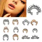 Fake Unisex Septum Clicker Nose Ring Non Piercing Hanger Clip On Jewelry C8