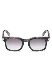 ZEGNA 50mm Rectangular Polarized Sunglasses in Shiny Blue Havana /Smoke at Nordstrom One Size Shiny Blue Havana/Smoke