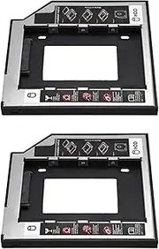 Mellisso 2X Universal Sata 2Nd HDD Ssd Hard Drive 9.5mm for Cd/DVD-ROM Optical Bay for HDD Sataii Hard Disk Bracket