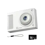 Digital Camera, 48MP HD Mini Digital Camera, 2.88 Inch HD IPS Screen, With 64G Memory Card for Children, White
