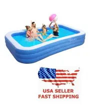 Evajoy Inflatable Swimming Pools, 118'' x 72'' x 20'' Kiddie Pool Large Size