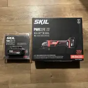 NEW SKIL PWR CORE 20 4.5in Brushless Cordless Angle Grinder + 2Ah Battery