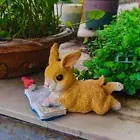 Garden Statue Garden Bunny Statue Landscaping Windowsill Bonsai Ornaments