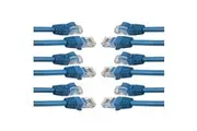 6PK Cruxtec 5m CAT6 RJ45 Network Lead Cable LAN Ethernet Internet Router Cord BL