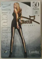 GATTA Loretta 50 Den Fantasia Loretta 09 Tights, Color Black, Size 3-M