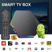 NEW Android Smart TV BOX 2.4/5G WiFi 6K HD Media Player Quad Core 2023 128GB AU