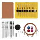 Tunisian Crochet Hooks Set with Cable 6-Inch Aluminum Interchangeable3411