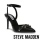 STEVE MADDEN-RETRIEVER 鉚釘尖頭繞踝高跟涼鞋-黑色