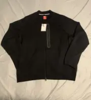 Nike Sportswear Tech Fleece NWT Mens Size L-Tall Bomber Jacket Black New