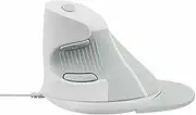 Ergonomic Wired Vertical Mouse - 6 Programmable Buttons, Removable Palm Rest for Carpal Tunnel Relief and Reduced Wrist Pain (White)