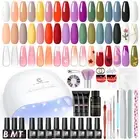 Gel Nail Polish Set with UV Nail Lamp Poly Gel Builder Nail Kit Top Base Coat