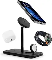 Twelve South HiRise 3 Deluxe | Compact Luxury MagSafe Stand for iPhone, AirPods and Apple Watch