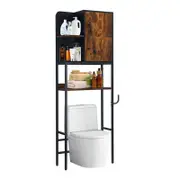 Toilet Storage Shelf Freestanding Bathroom Holder Organiser Adjustable Rack Cabinet Over Washer Washing Machine Organization