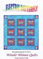 Electric Butterfly Quilt Quilting Pattern by Wonder Woman Quilts