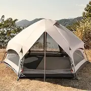 Gazebo with Sides， 6-8 Person Easy Quick Setup Dome Family Tents for Camping, Double Layer Flysheet Can Be Used As Pop Up Sun Shade