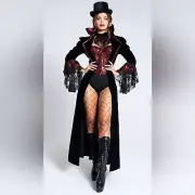 NEW Lusty Vampire Sexy 4 Piece Lace Detail Costume Set Roma Small Yandy