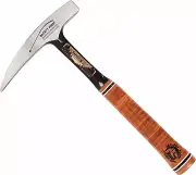 Geological Rock Pick Hammer Pointed Tip Leather Grip Rockhound Prospecting Tool