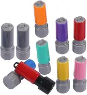 ROMISBABA 10pcs DIY Stamp Seal Case Ink Pad Blank Ink Stamps Self for Holiday DIY Projects