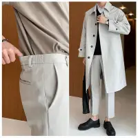 在飛比找Yahoo奇摩購物中心優惠-DITION九分西裝褲 韓系SLIM合身正裝長褲(比例神褲)